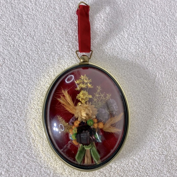 Vintage Cideart Dried Floral 3D Wall Art - Picture 1 of 13